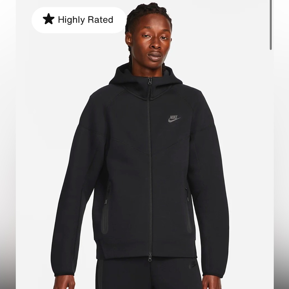 NWT Nike Sportswear Tech Fleece Windrunner Black Size Large